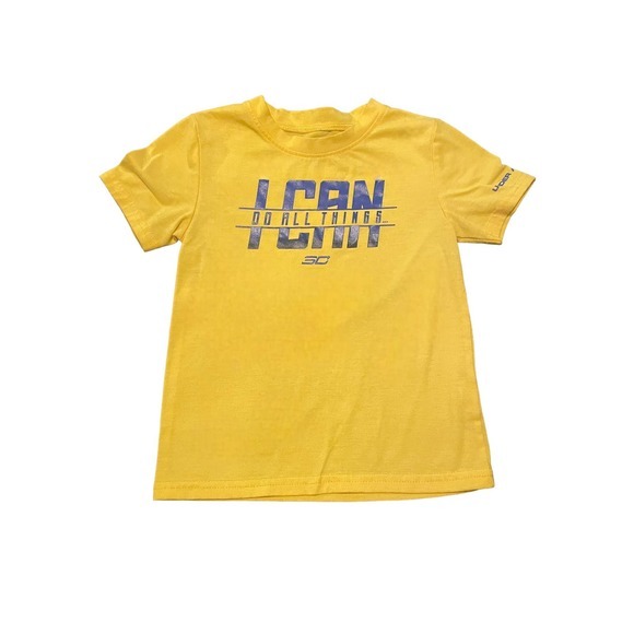 Under Armour Steph Curry I Can Do All Things Shirt Yellow Size 2T - Picture 1 of 3